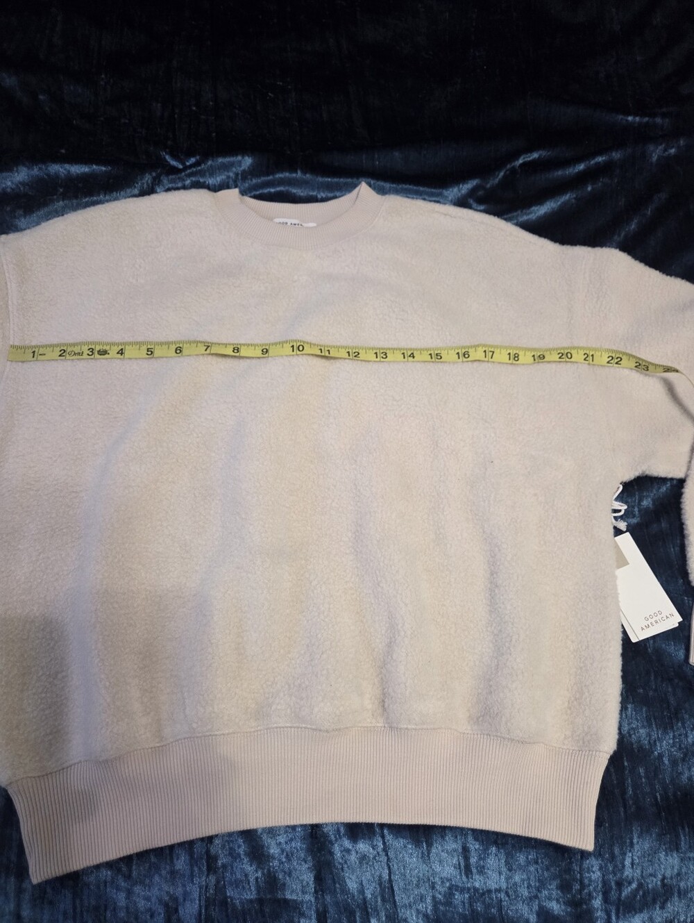 Cozy Oversized Teddy Fleece Sweatshirt Pullover Soft Neutral Lounge Sweater - Picture 5 of 6